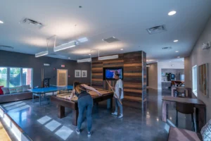 Varsity CampusUB Block 20 100 Herron Dr. Amherst NY B (14) friends playing pool block 20 apartments